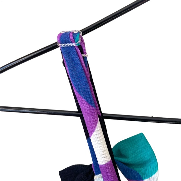 INC multicolored polka dot, wrap-around tank top blouse, medium, bow detailing - Picture 6 of 8